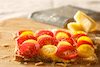 pizza fine tomates jaune rouge - Culinaire - Photographe Claude Mathieu - Studio PUB PHOTO